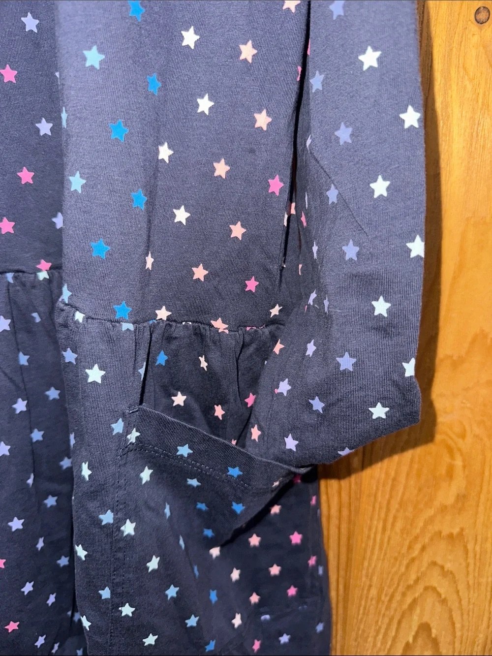 Tea Collection Navy Long-Sleeve Star Print Dress